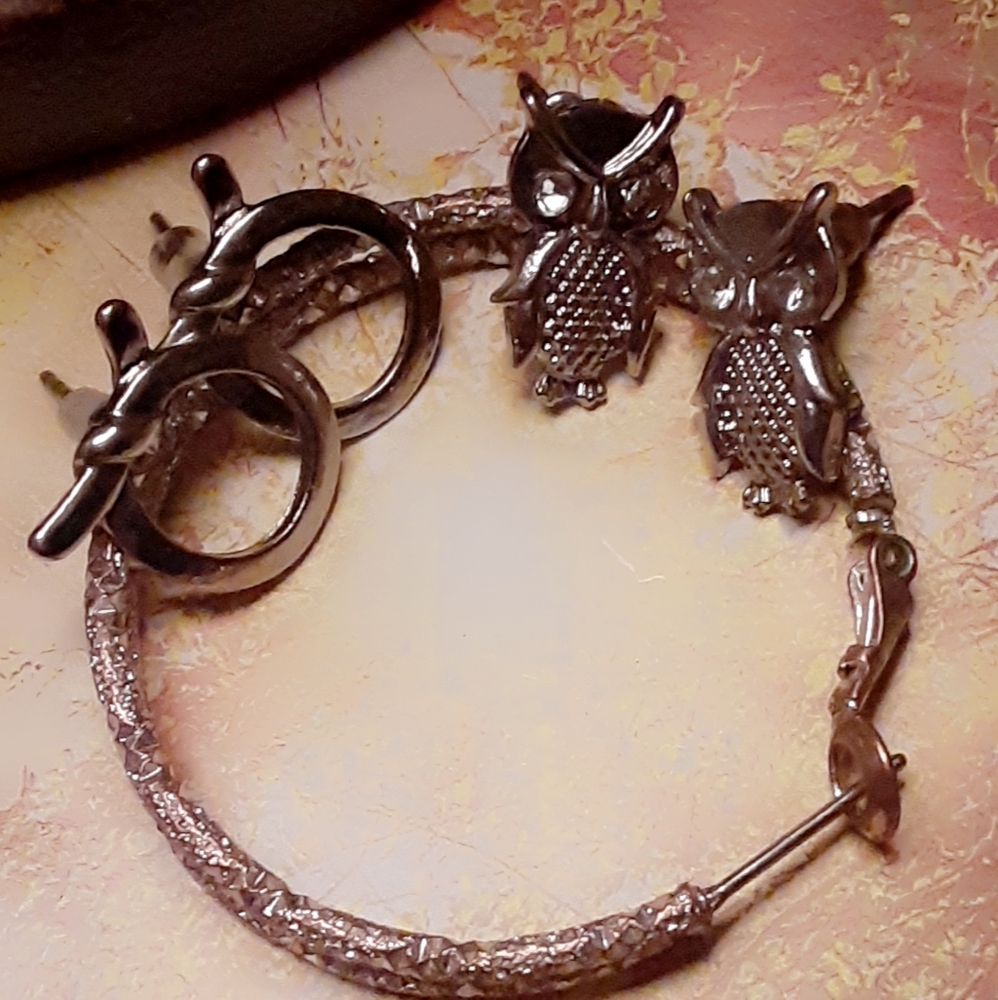 Silver Earrings set of 2 cute fall design ♡